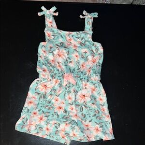 Floral Romper with Bow Detail
